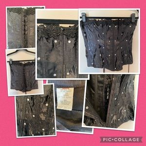Black corset with rhinestones